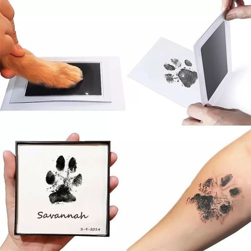 Ink mud baby hand and foot imprint fetal hair non-toxic pet commemoration diy children one month old no-wash ink mud baby