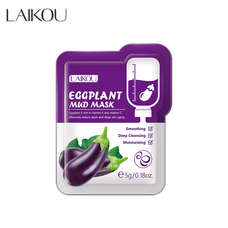 LAILOU eggplant mung bean cherry blossom matcha cleansing mud mask 1 piece pack 5g moisturizing mask mud