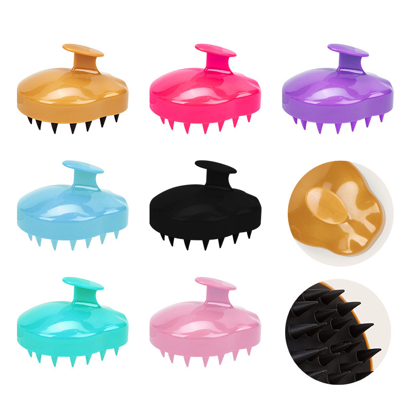 Gourd-shaped massage shampoo comb Multifunctional silicone shampoo brush Shower brush Head cleaning brush