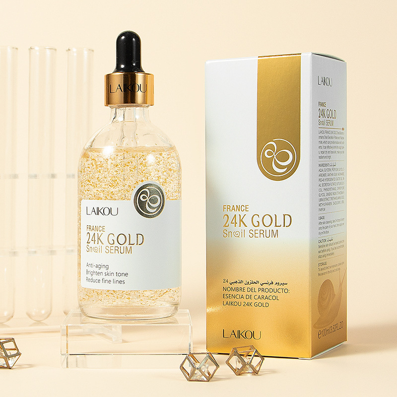 Cross-border Laiko French 24k gold snail essence 100ml soft skin care products