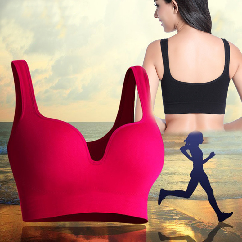 Spring and summer 3D sports bra without rims push-up yoga sleep shockproof running women's seamless underwear beauty vest