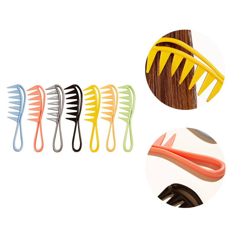 Cross-border hot-selling wide-tooth oil comb for men, retro large back hair comb, home hairdressing comb, fish tooth style comb
