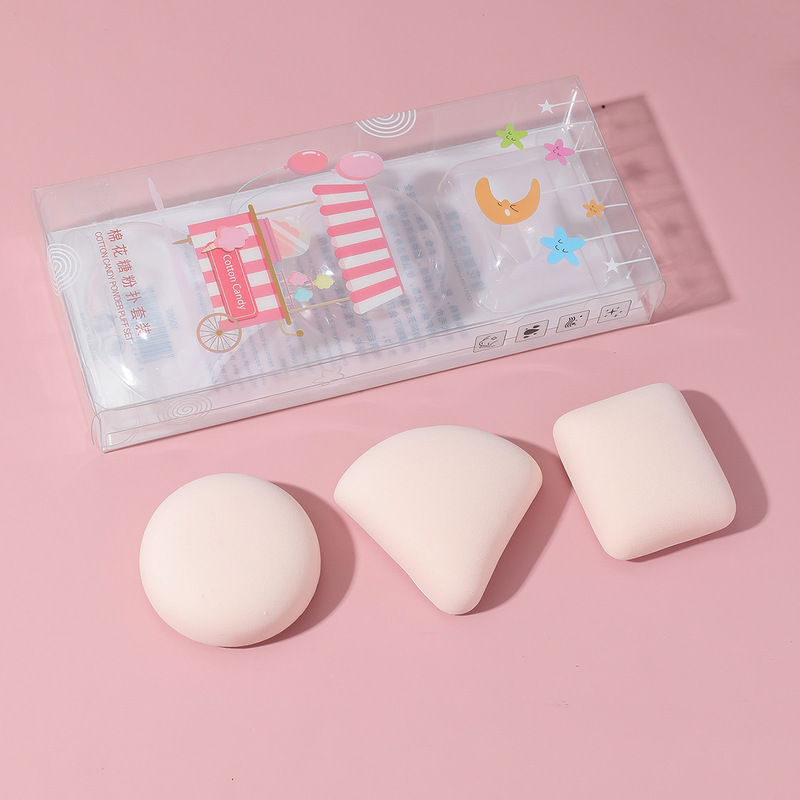 Marshmallow puff does not eat powder air cushion powder cake liquid foundation special makeup setting loose powder triangular sponge wet and dry use