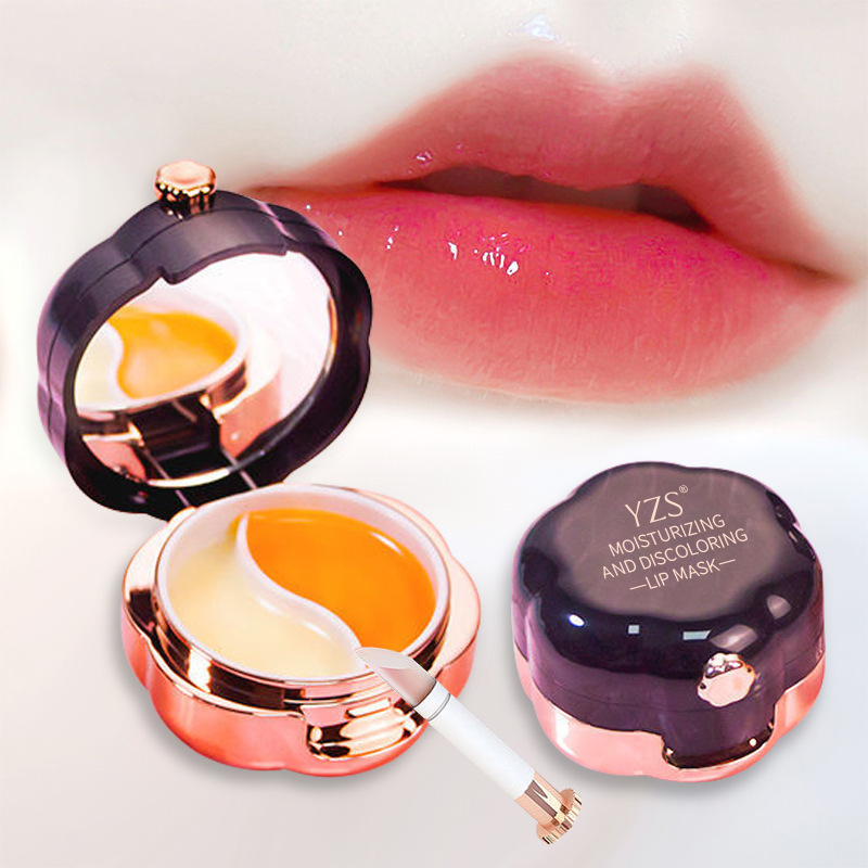 Hot-selling lip mask, two-color lip mask, repairs lip lines, removes dead skin and fades lip lines, lip makeup base, comes with lip brush