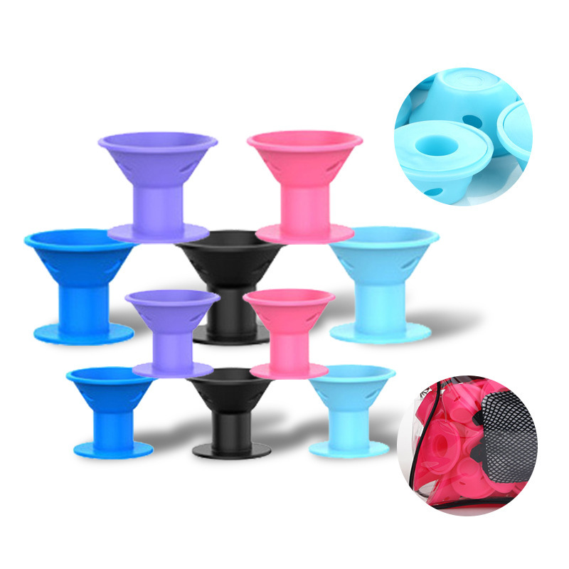 Amazon's best-selling new silicone five-color Korean-style big waves, mushroom bell curling iron, lazy curling tool