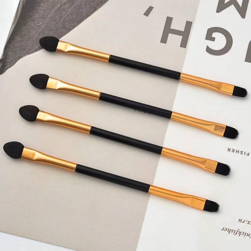 New single eyeshadow brush, double-ended sponge, soft bristles, portable makeup brush, beauty tool