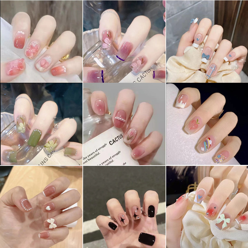 Pure desire nail patch manicure hot girl flash wearable mage nail patch student high-looking nails