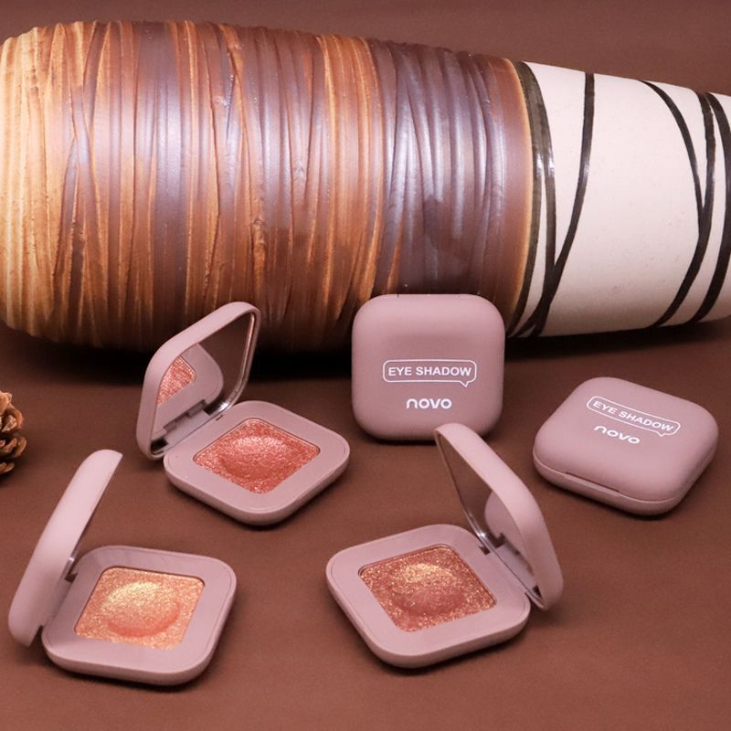 Fairy plate novo Morandi moonlight mochi mashed potato single color eye shadow earth color olive green affordable
