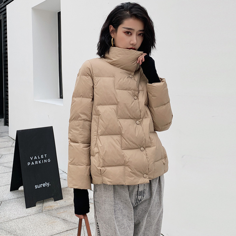 Ladder style light and short style new down jacket women's loose stand-up collar fashionable women's trendy jacket