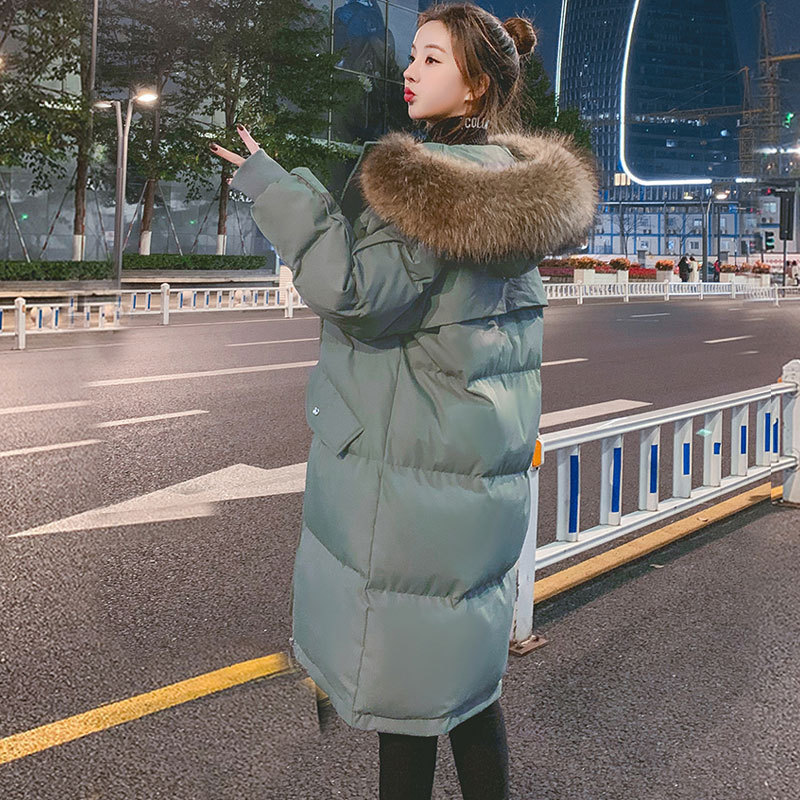 New year's new loose cotton-padded jacket for women in winter medium-long thickened large size down-padded jacket Korean style long cotton-padded jacket