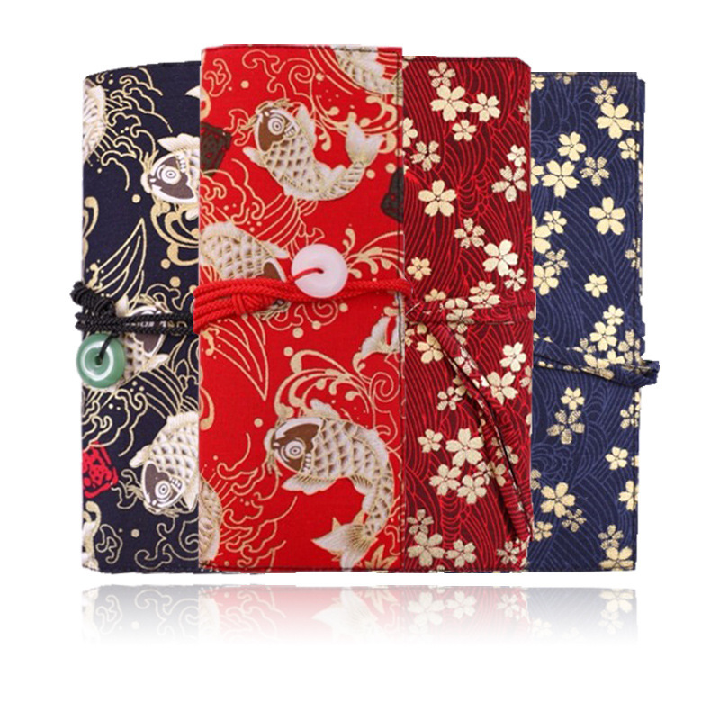 13-hole Japanese style brush bag Sakura Yuyue Koi makeup brush storage bag large capacity portable Chinese style beauty tools