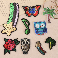 Duoku patch computer embroidery label sequin cloth label sequin embroidery sticker hand account DIY accessories cartoon animal cloth sticker