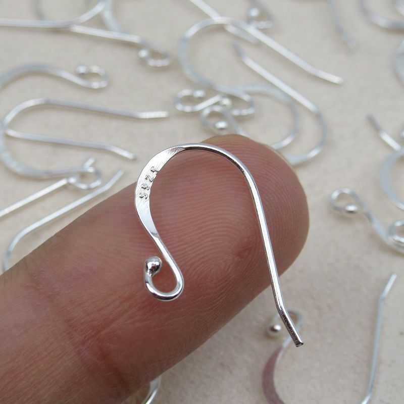 925 sterling silver ear hooks hypoallergenic earrings DIY handmade accessories ear jewelry hooks silver ear hooks