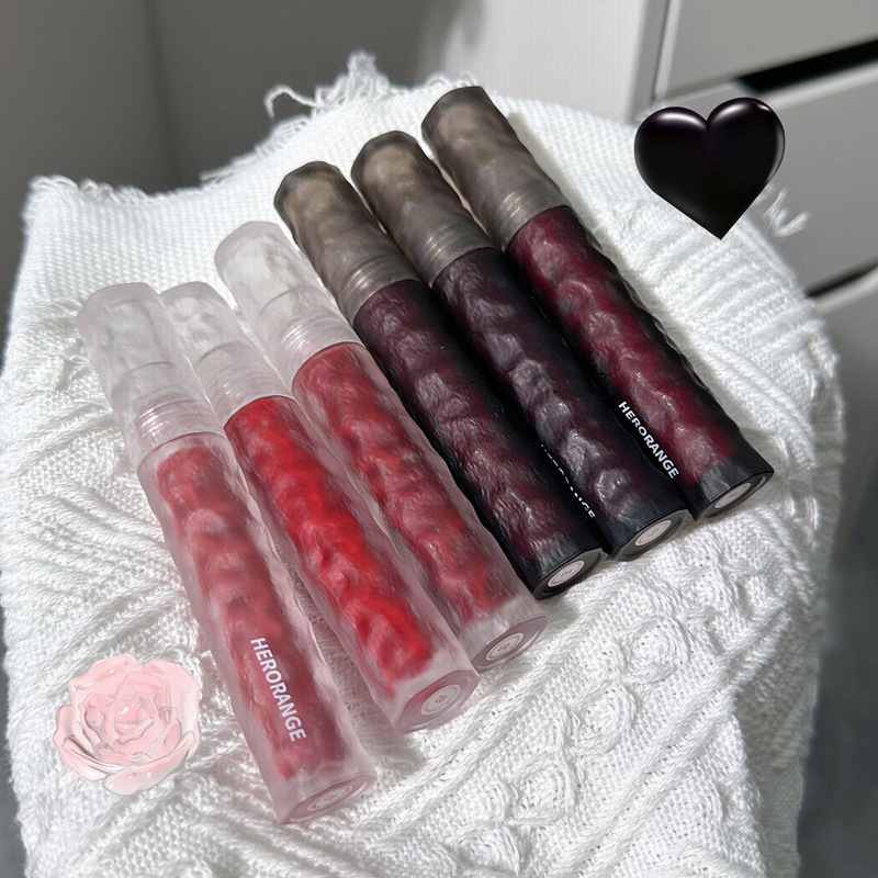 HERORANGE glacier rock series matte lip glaze, matte velvet lipstick, color development, not easy to stick to the cup, whitening lip gloss