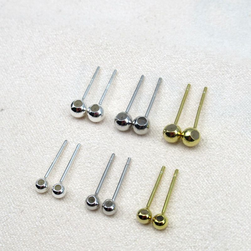 Sterling silver 925 bean positioning earrings for women Korean hypoallergenic simple handmade ear accessories pendant versatile silver earrings