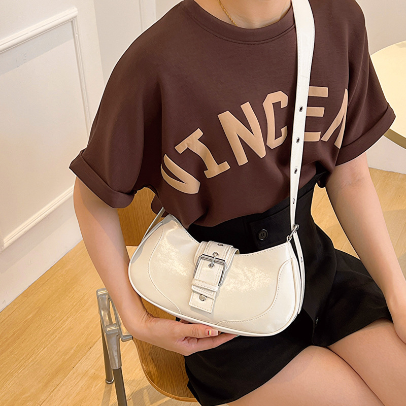 Korean ins bag women summer 2024 new retro foreign trade armpit bag niche versatile texture single shoulder crossbody bag