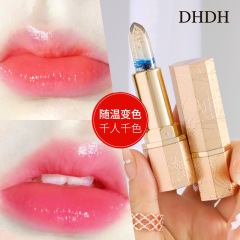 DHDH jelly temperature-changing flower lipstick, moisturizing, not easy to stick to the cup, whitening, water-glossy lips, color-changing lip gloss