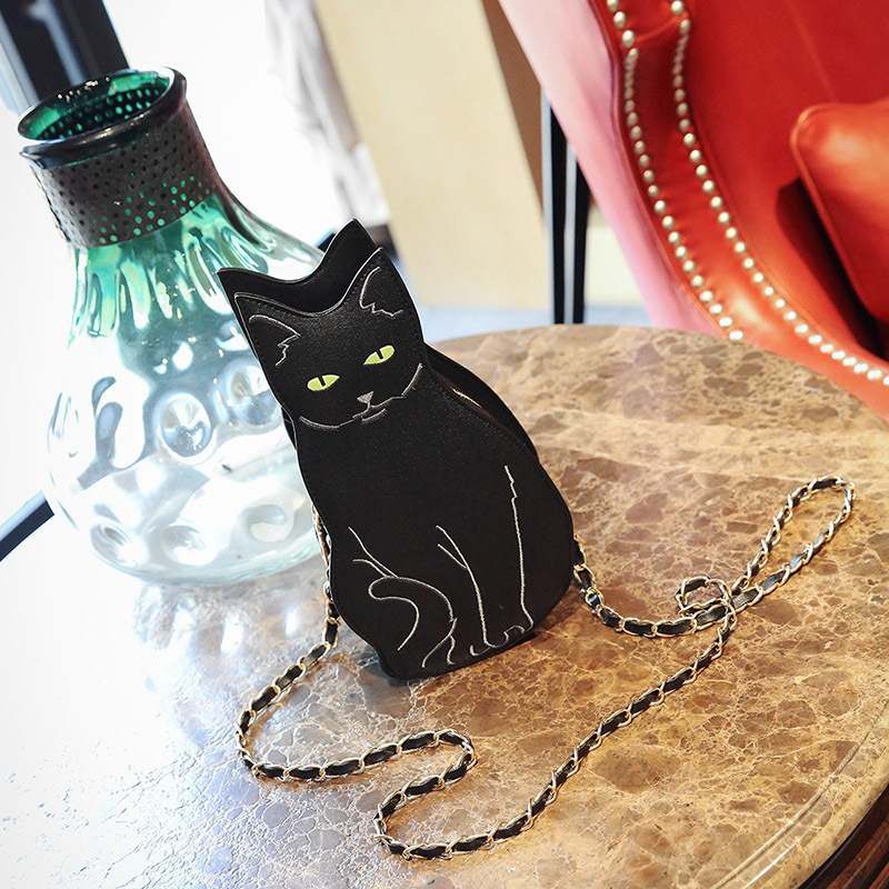2020 spring new Korean style street style kitten women's bag fashion personality chain shoulder small bag crossbody women's bag
