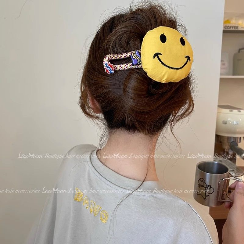 Cute~Retro Large Duckbill Clip Cute Internet Celebrity Hair Clip for Women 2023 New Back of the Head Hair Clip Ins