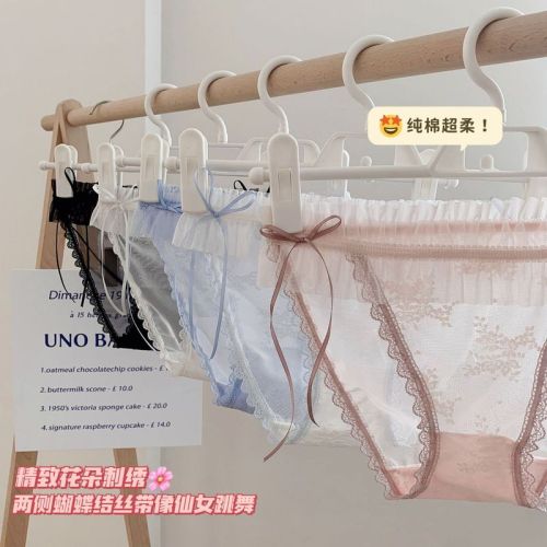 New sexy lace underwear for women, pure lust style, pure cotton crotch, mid-waist, breathable Japanese women's briefs