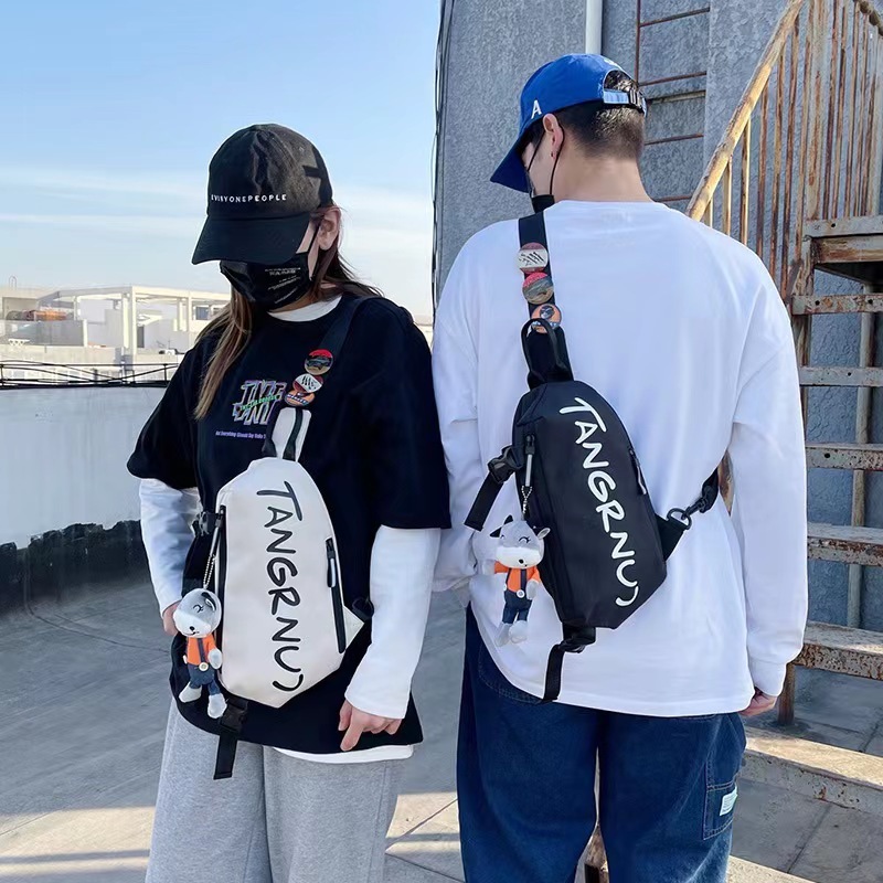 Men's bags, fashionable crossbody bags, boys' backpacks, niche sports and leisure bags, women's shoulder bags, personalized Japanese chest bags
