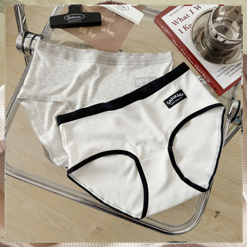 Youth Lost Paradise C432 Vitality Girl Sports Style Full Pants Contrast Color Skin Friendly Girl Mid-waist Underwear