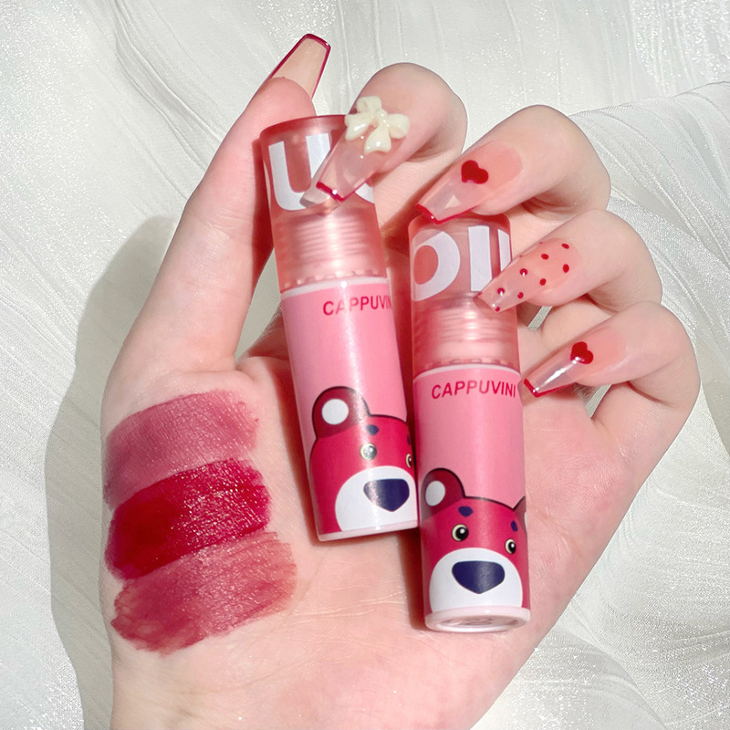 Cappuvini playful bear lip mud velvet matte matte long-lasting not easy to fade whitening student lipstick lip glaze