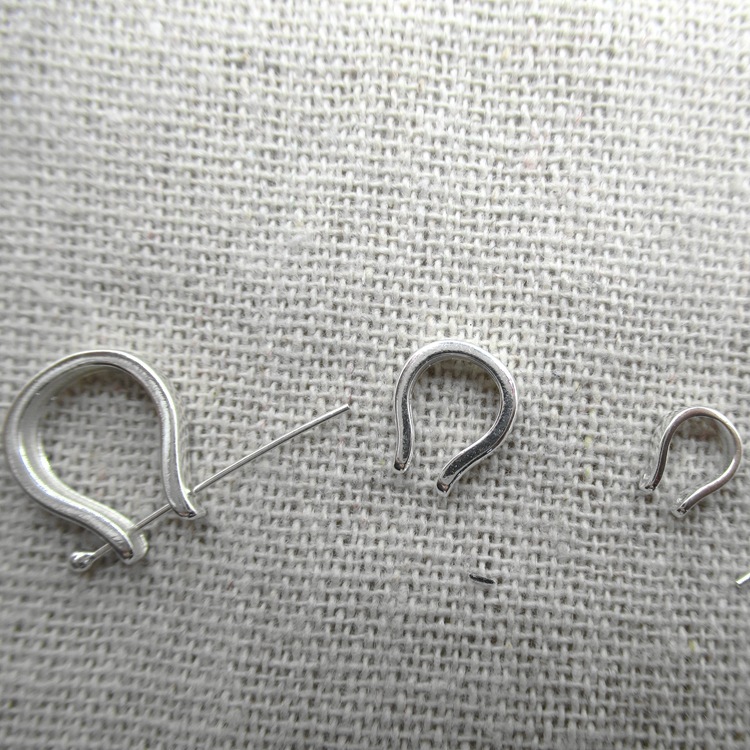s925 sterling silver pendant buckle u-shaped pendant clip DIY accessories buckle jade jade crystal beeswax pendant clip