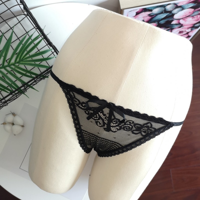 European romantic new narrow-brimmed underwear for women with thin straps, bright red lace, sexy hairy one-piece style