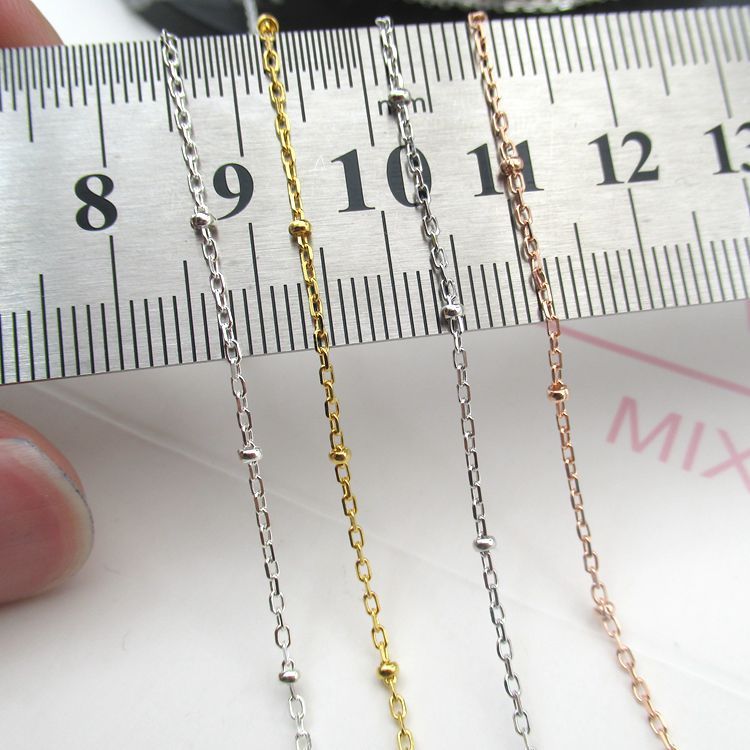 S925 sterling silver chain, bead chain, cross chain, loose chain, DIY bracelet and necklace accessories, semi-finished chain, bead chain