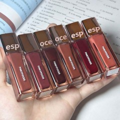 PINKYFOCUS translucent mirror lip glaze, water-glossy glass lip gloss that is not easy to stick to the cup, whitening small square tube lip gloss without makeup