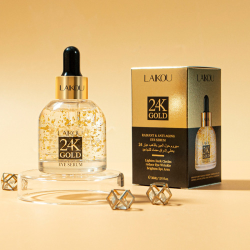 Cross-border LAIKOU Gold Foil Snail Eye Essence 30ml Hydrating and moisturizing, caring for the skin around the eyes and improving beauty