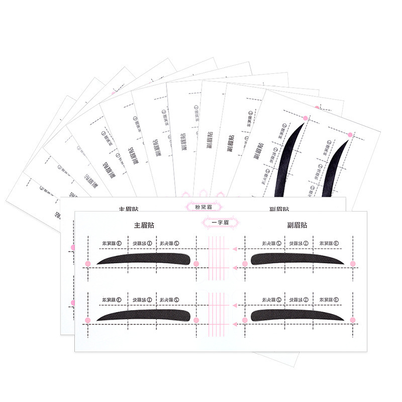 Upgraded eyebrow stickers 104 stickers, eyebrow drawing assistant 12 eyebrow-shaped cards, one-piece eyebrow stickers for lazy beginners, eyebrow drawing