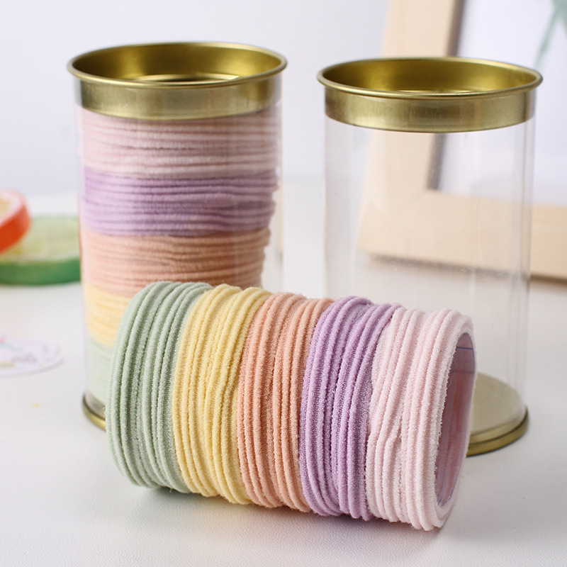 10 canned headbands, simple high-elastic hair ties, towel rings, hair ropes, seamless rubber band hair accessories for women