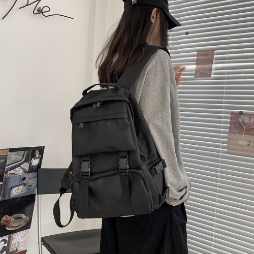 Schoolbags for women, Korean style trendy brand ins workwear style, versatile casual students, men and women schoolbags, Japanese style Hong Kong style retro backpacks