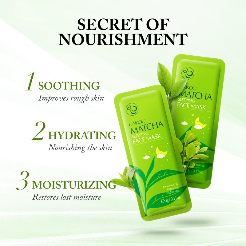 Laiko Matcha Series Sleeping Mask 1 piece 3g leave-in mask hydrating skin care products