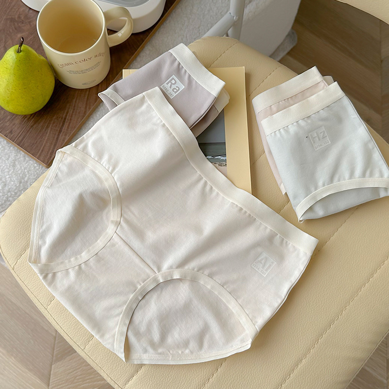 DFL8080 simple basic 60s Xinjiang long-staple cotton pure cotton girls mid-waist underwear 100 cotton bottom briefs