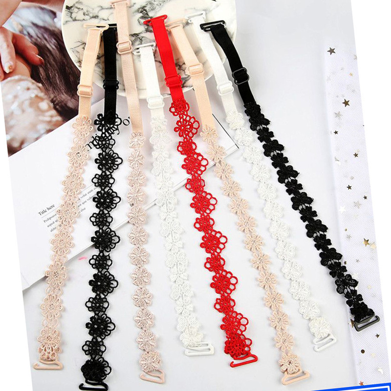 Bra shoulder straps factory underwear shoulder straps hollow lace shoulder straps butterfly lace cross beautiful back transparent shoulder straps