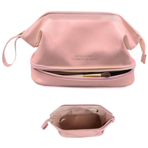 Amazon's new double-layer design waterproof travel cosmetic bag large capacity ins high-end toiletry bag