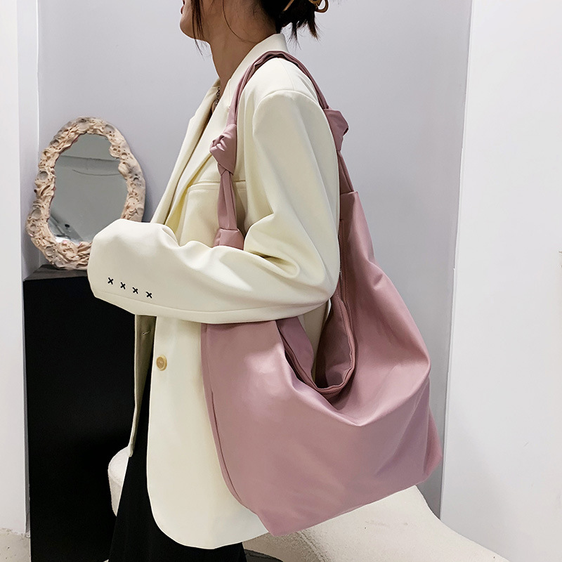 New style lazy style nylon cloth tote bag Korean version ins trend crossbody bag women's versatile large capacity shoulder bag