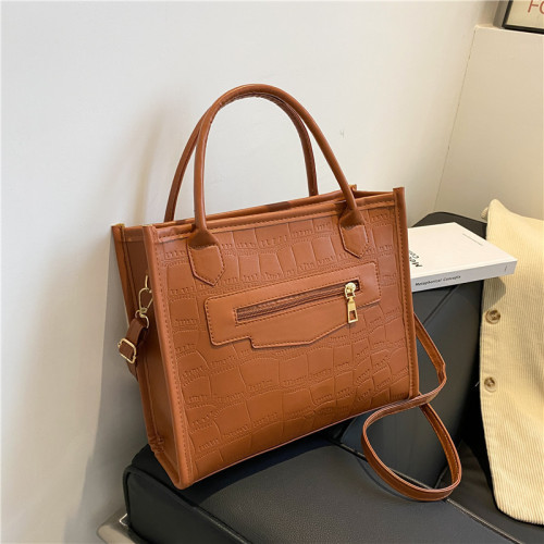 Retro large-capacity bag women's autumn new trendy fashion tote bag European and American commuting casual shoulder large bag trendy