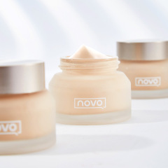 NOVO Zhencai Soft Light Foundation Cream Concealer, Moisturizing, Invisible Pores, Brightens Skin, Natural and Delicate, Affordable for Students