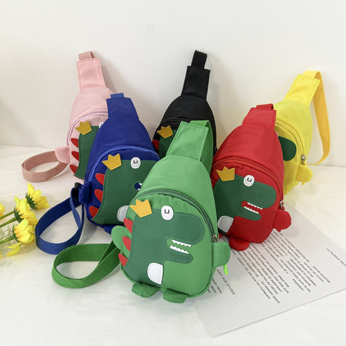 Spring New Trendy Toddler Gift Bag Wholesale Children's Bag Cartoon Cute Little Dinosaur Chest Bag