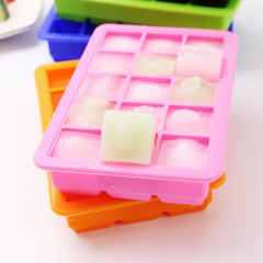 Manufacturer recommends 15-grid silicone ice tray DIY ice cube mold with lid for baby baby food box kitchen supplies