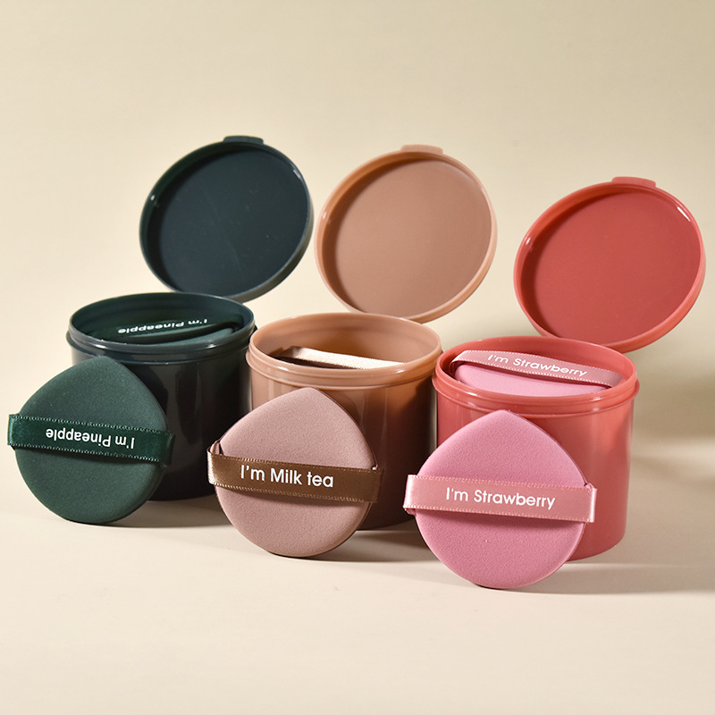 Air cushion powder puff, non-latex wet and dry BB cream round sponge puff, makeup tool, egg yolk pie