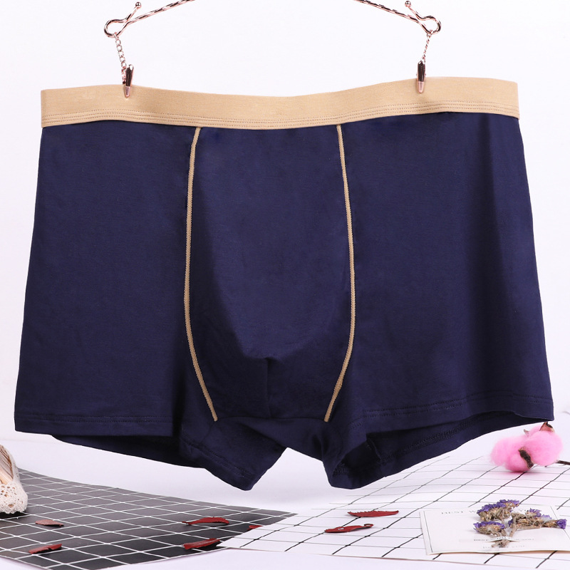 Fat man plus size plus size men's boxer briefs bamboo fiber 200 pounds extra large fat man breathable pants #2996
