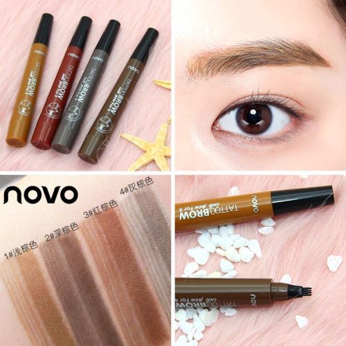 novo foreign trade cross-border makeup four-pronged long-lasting liquid eyebrow pencil waterproof and sweat-proof not easy to fade eyebrow cream 5247