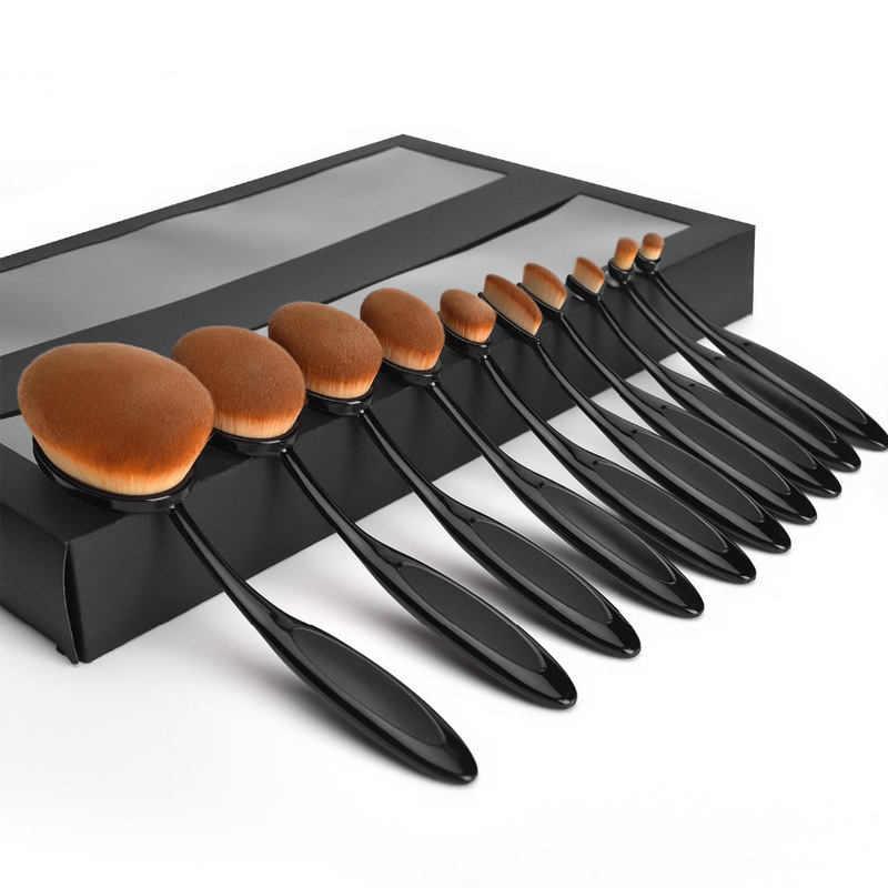 Toothbrush type makeup brush 10 toothbrush set toothbrush makeup brush rose gold single foundation brush
