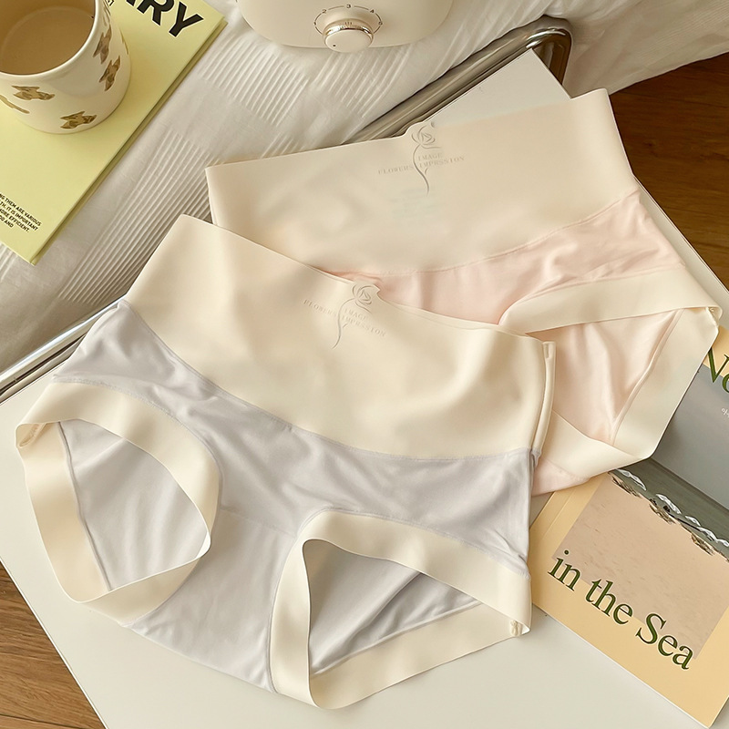Romantic and elegant C410 high-waisted 3D seamless waistband tummy-controlling underwear 5A pure cotton antibacterial modal hip-covering briefs