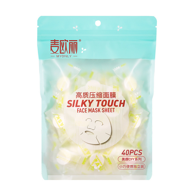 40 pieces, non-woven candy compressed facial mask, thin disposable mask paper, hydrating and natural fit
